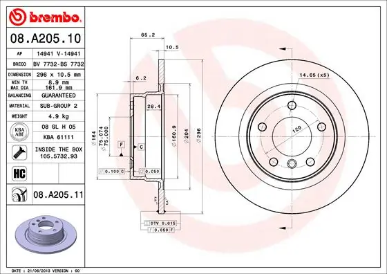 08A20511 Brembo