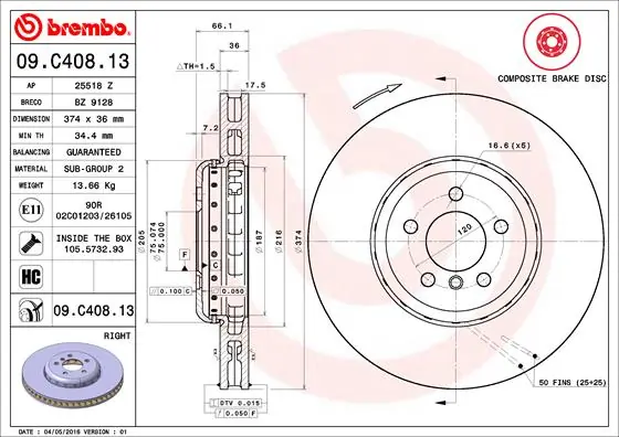 09C40813 Brembo
