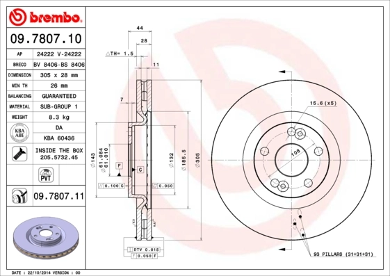09780711 Brembo