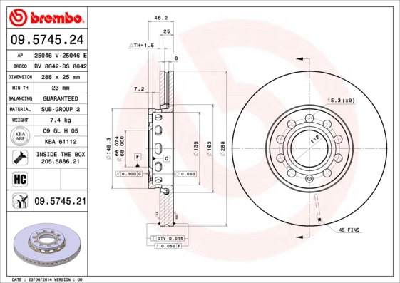 09574524 Brembo