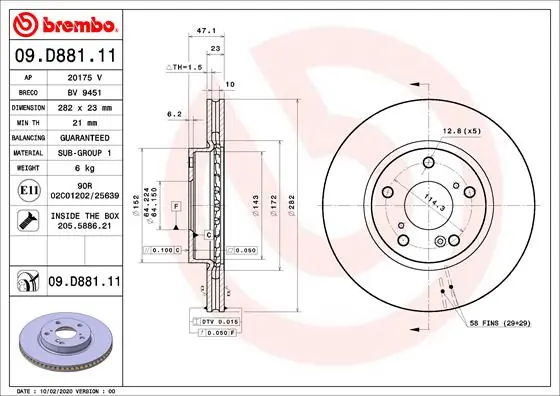 09D88111 Brembo