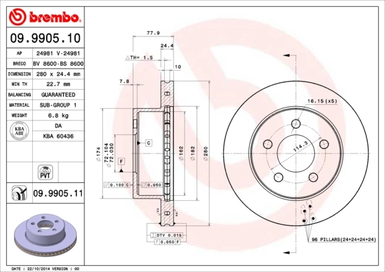 09990511 Brembo