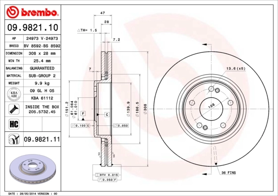 09982111 Brembo