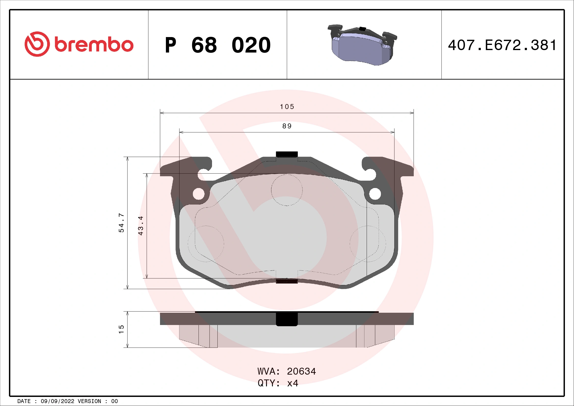 P68020 Brembo