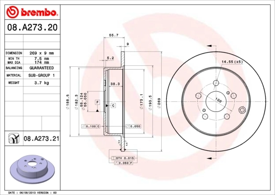 08A27321 Brembo