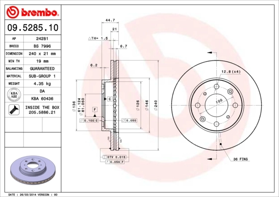 09528511 Brembo