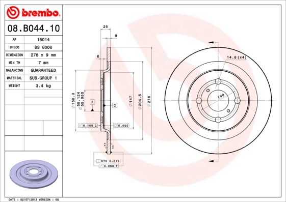 08B04410 Brembo