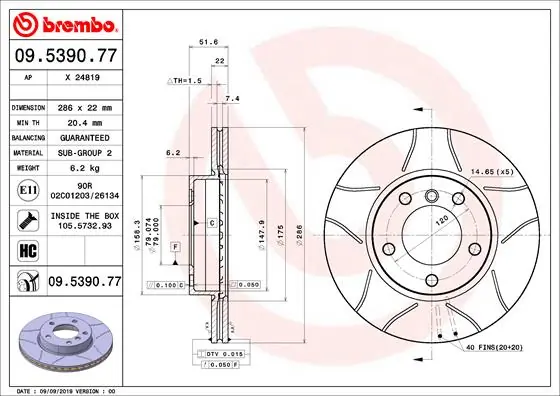 09539077 Brembo