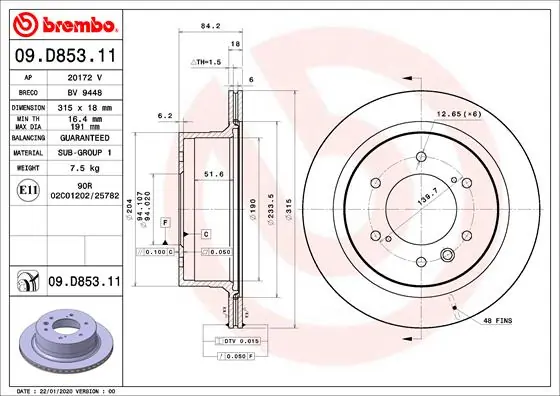 09D85311 Brembo