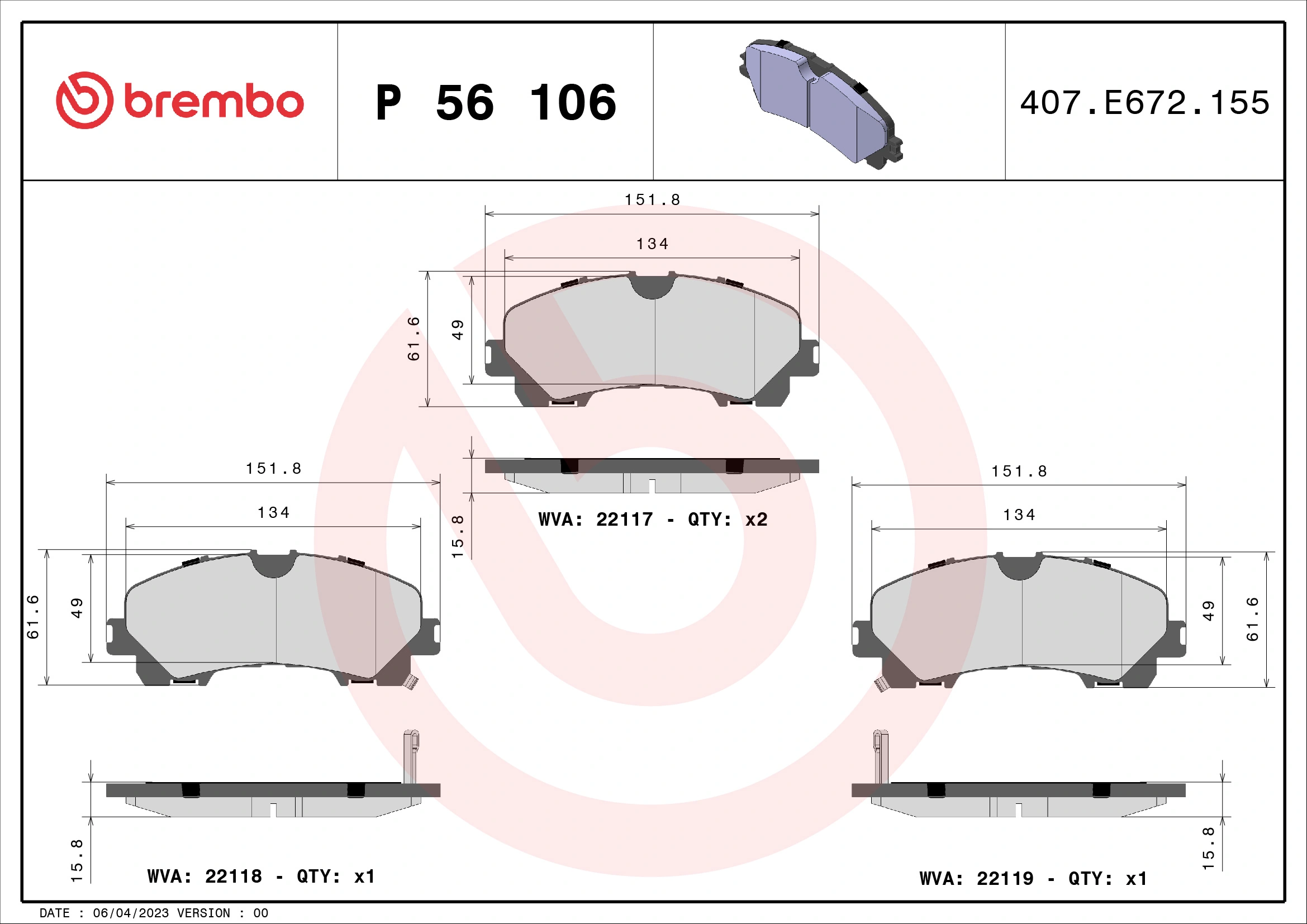 P56106 Brembo