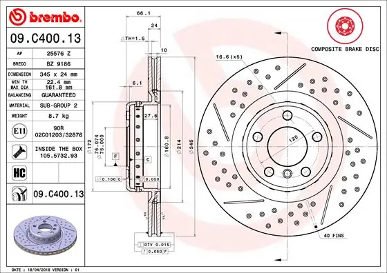 09C40013 Brembo