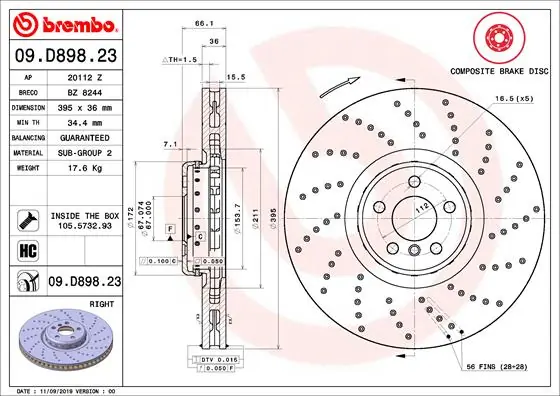 09D89823 Brembo