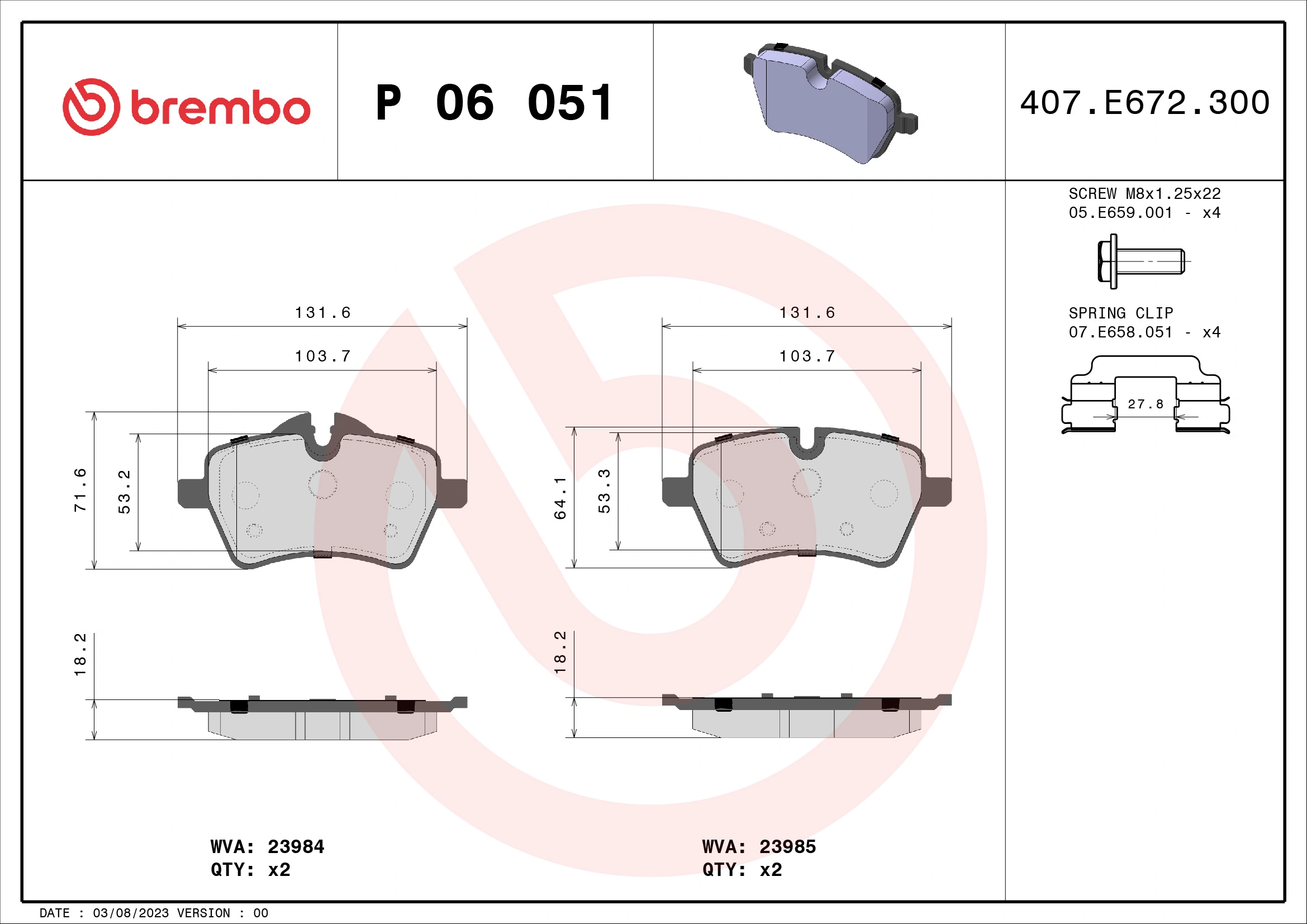 P06051X Brembo