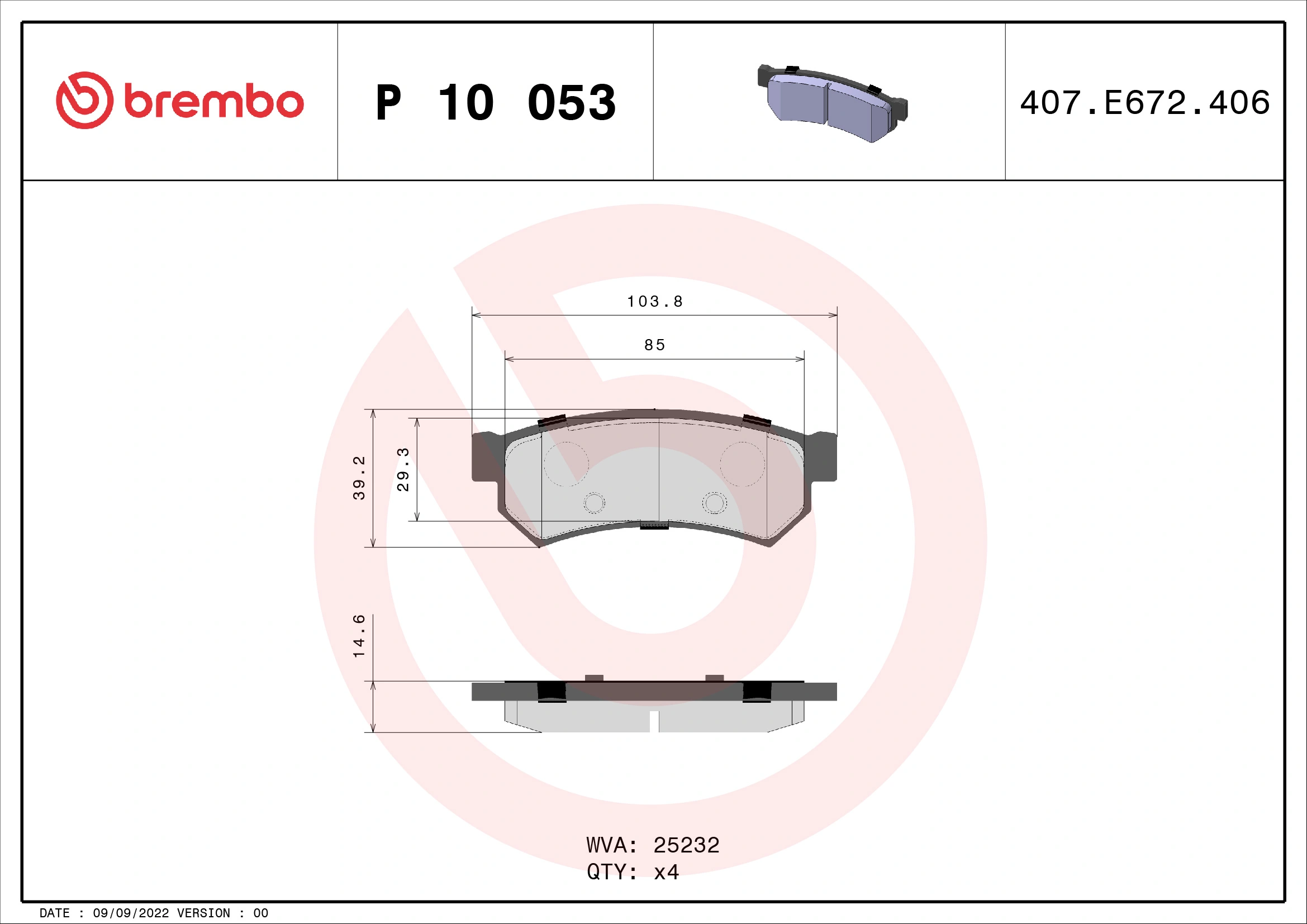 P10053 Brembo