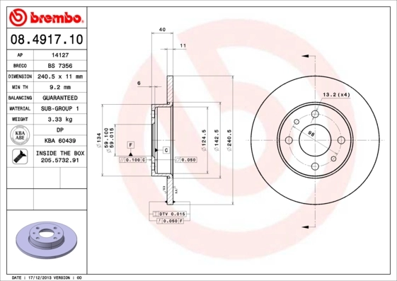 08491710 Brembo