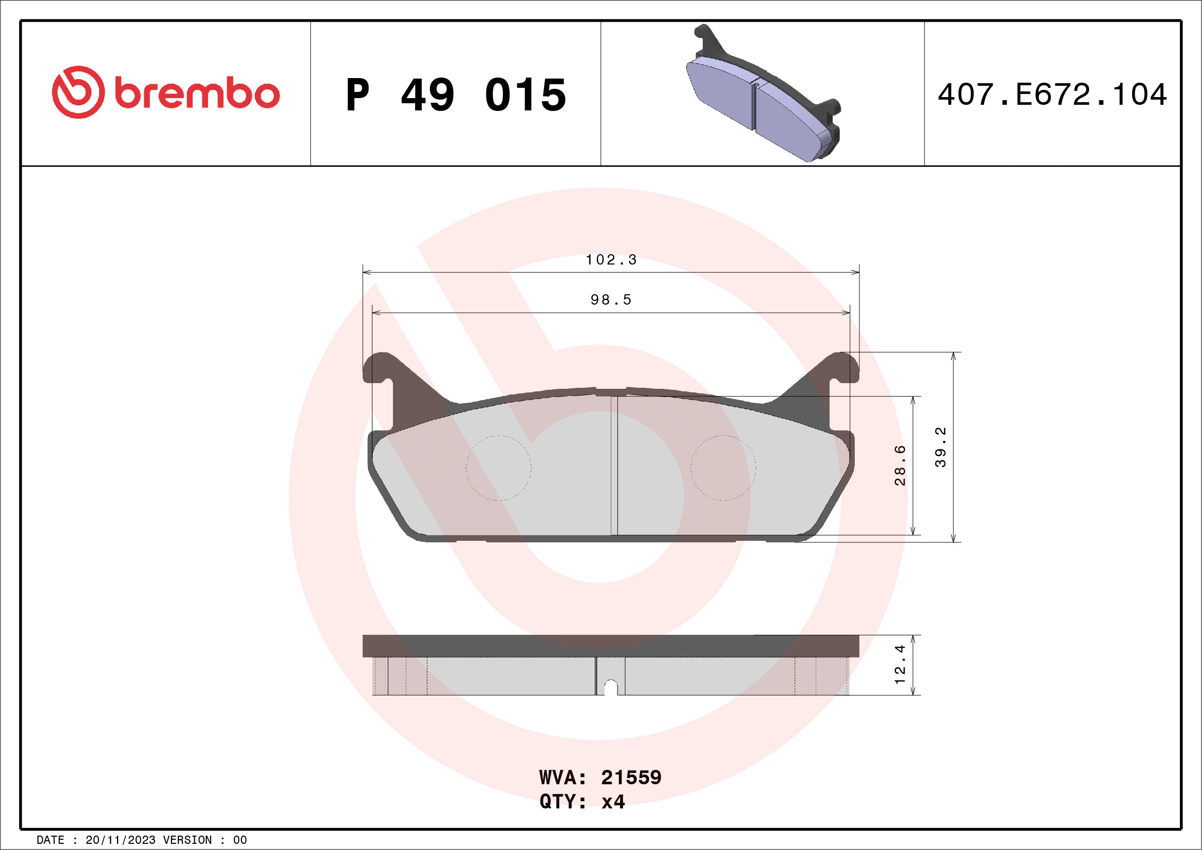 P49015 Brembo
