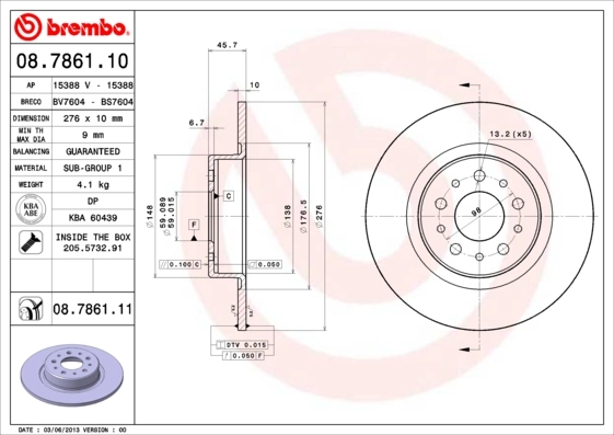 08786111 Brembo