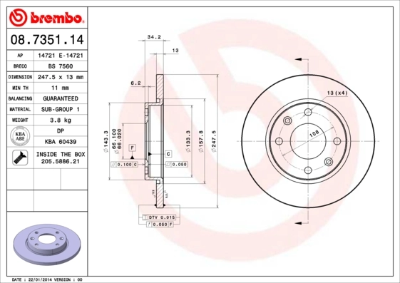 08735114 Brembo