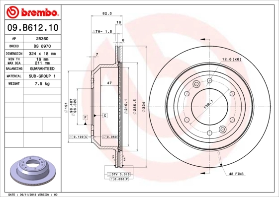 09B61210 Brembo