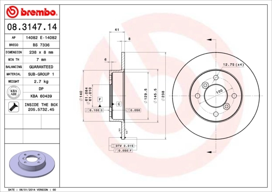 08314714 Brembo