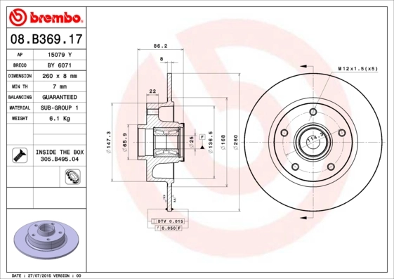 08B36917 Brembo