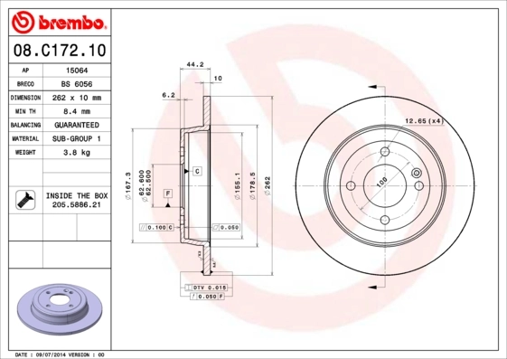 08C17210 Brembo