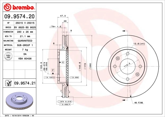 09957420 Brembo