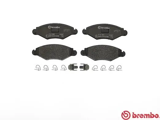 P61063 Brembo Klocki hamulcowe przednie tarczowe