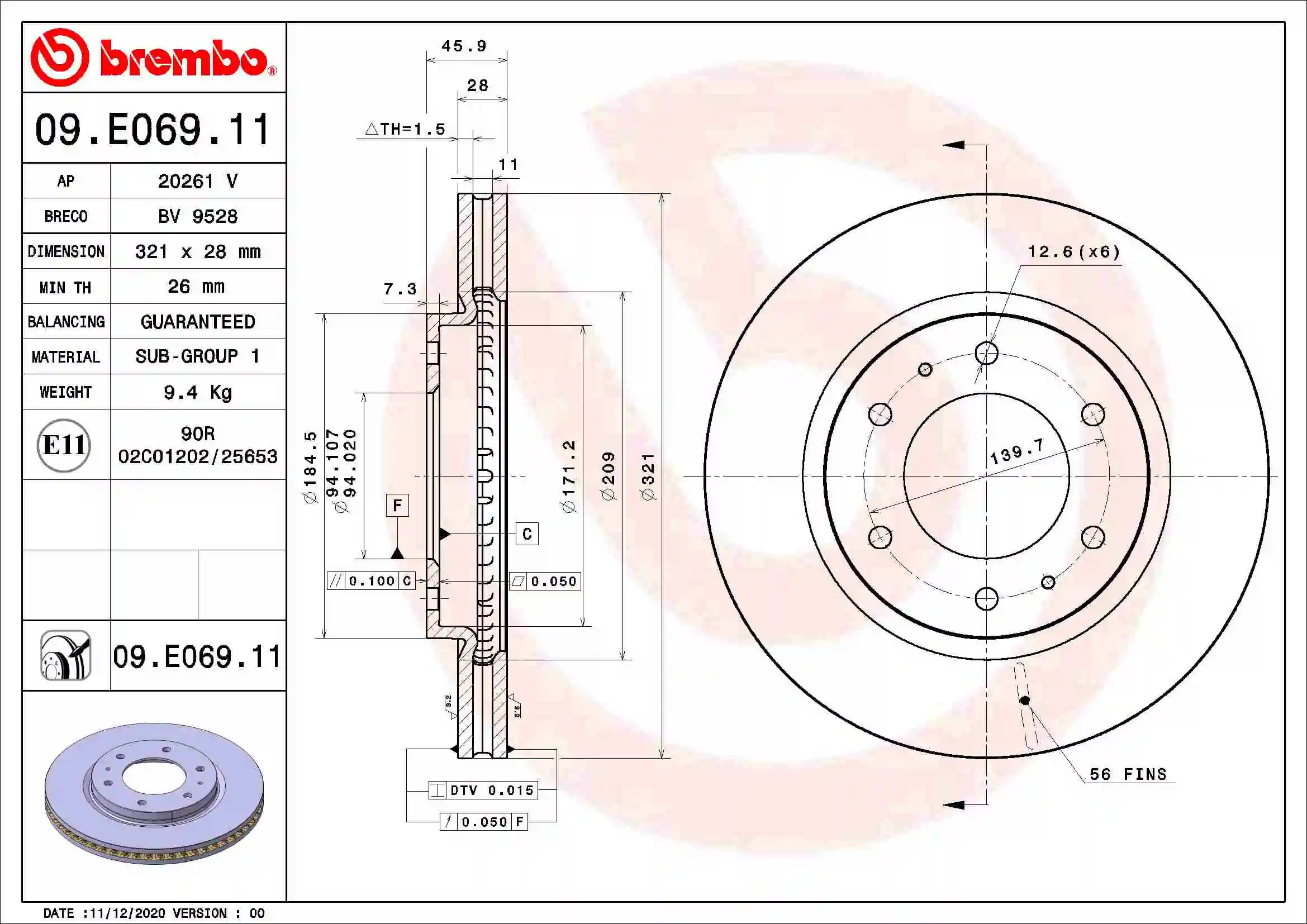 09E06911 Brembo