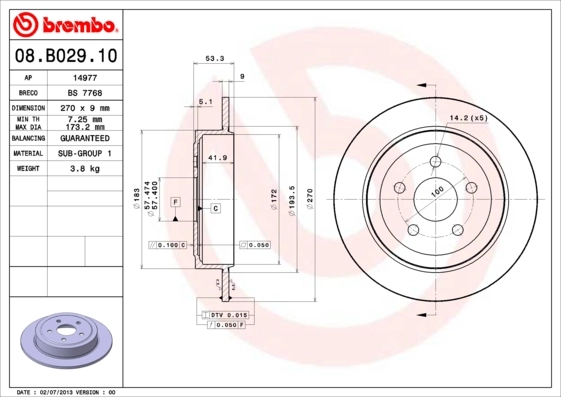 08B02910 Brembo