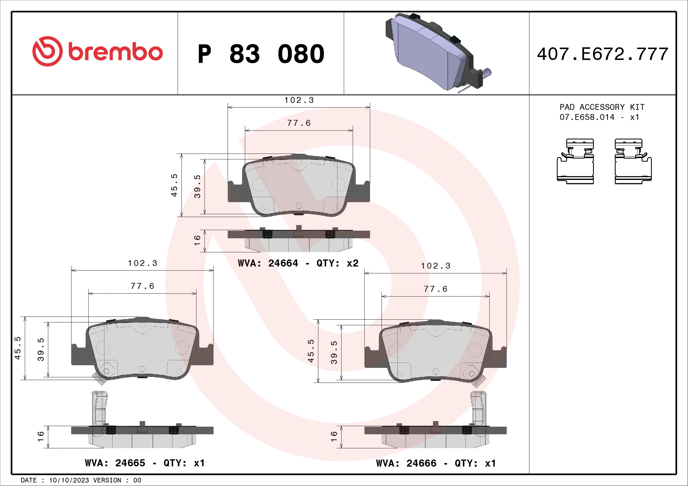 P83080 Brembo