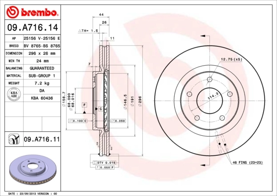09A71611 Brembo