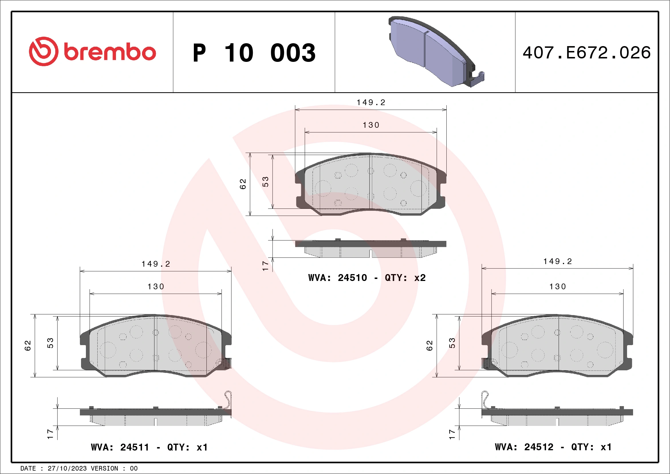 P10003 Brembo