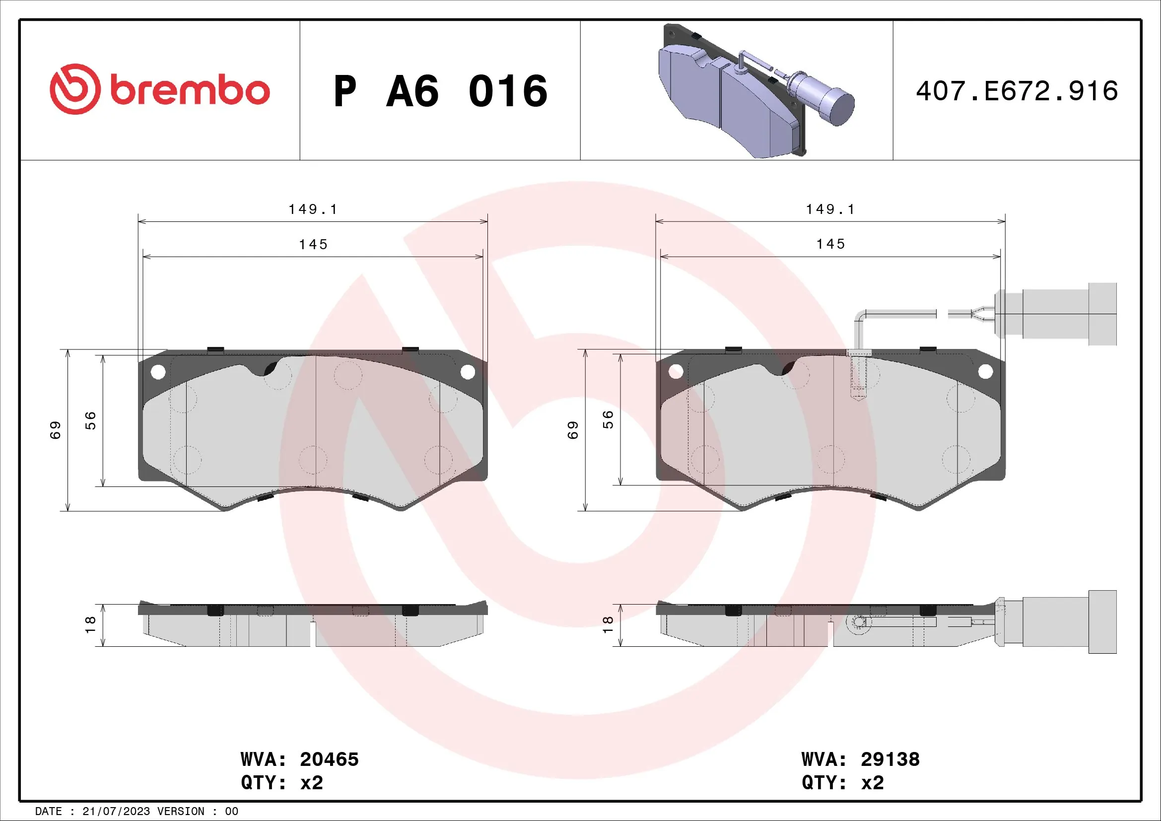 PA6016 Brembo