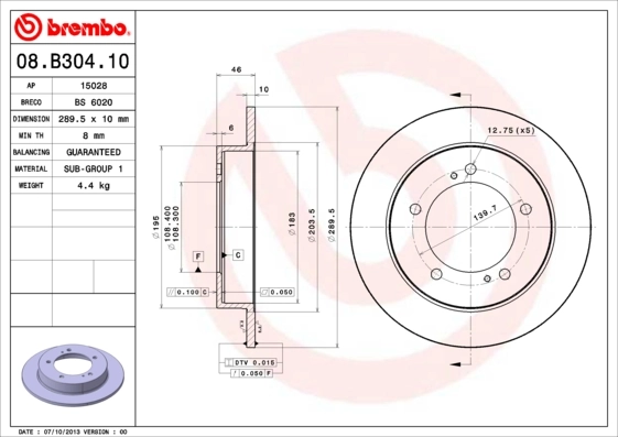 08B30410 Brembo