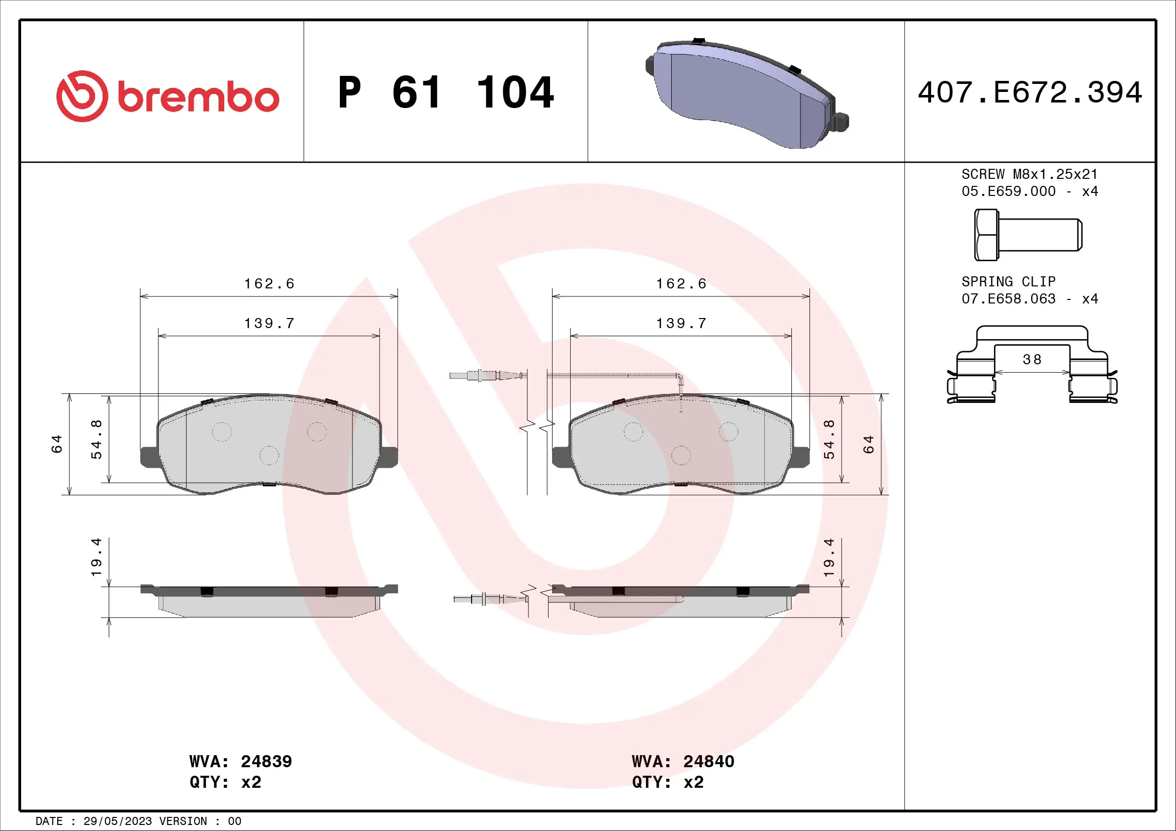 P61104 Brembo