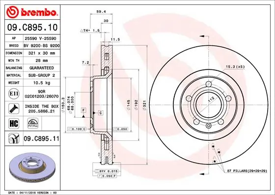 09C89511 Brembo
