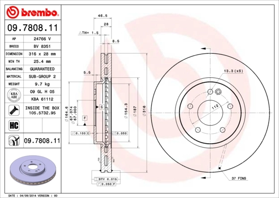 09780811 Brembo