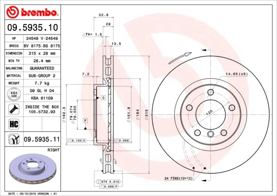 09593511 Brembo