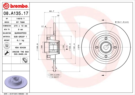 08A13517 Brembo