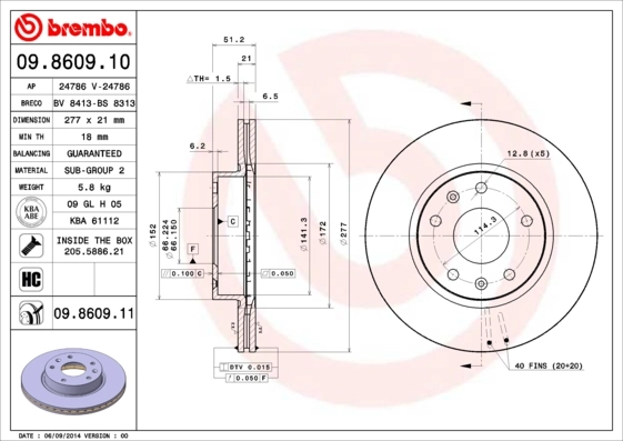 09860911 Brembo