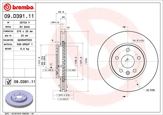 09D39111 Brembo