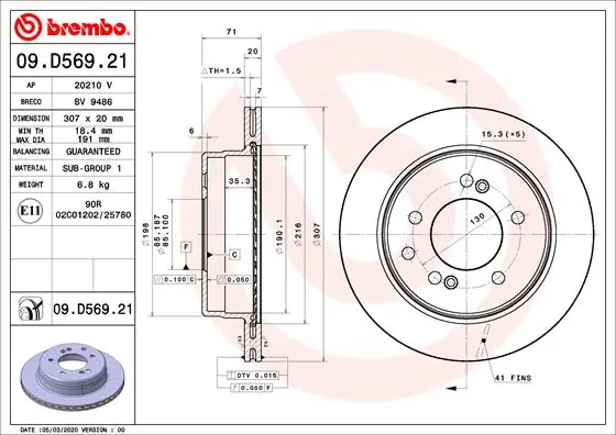 09D56921 Brembo