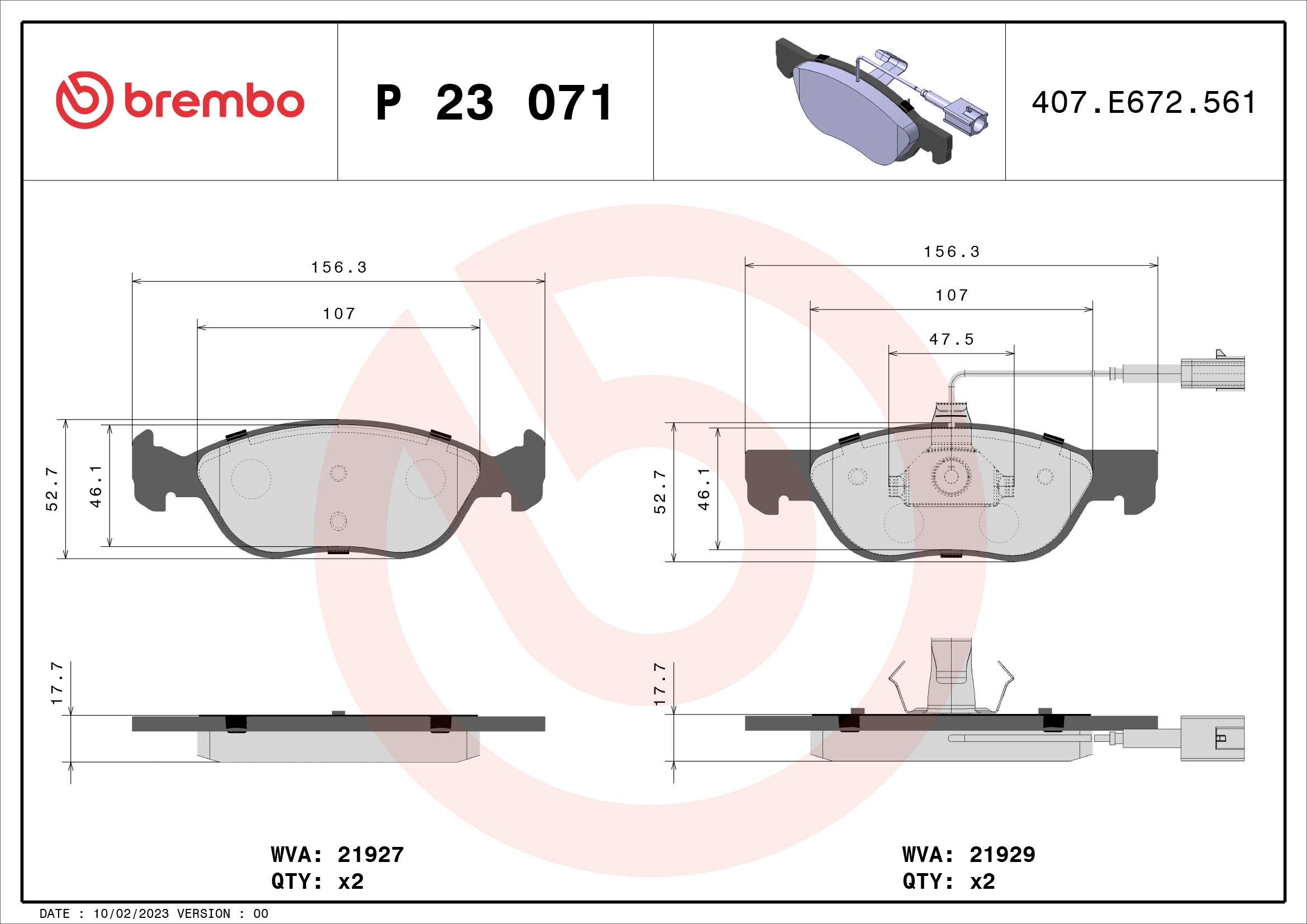 P23071 Brembo
