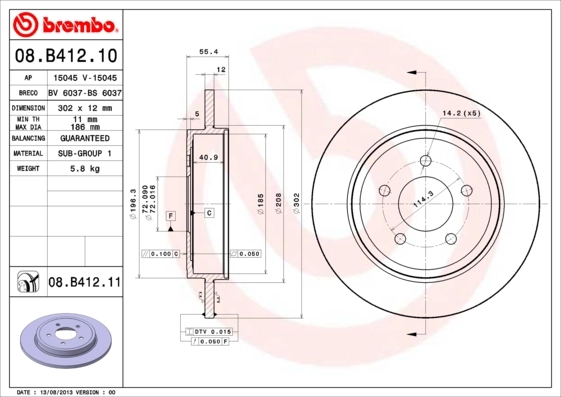 08B41211 Brembo