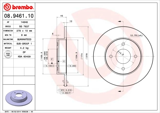 08946110 Brembo