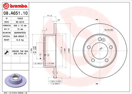 08A65110 Brembo