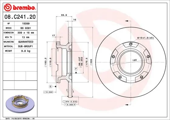 08C24120 Brembo