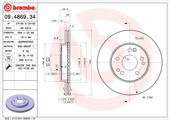 09486934 Brembo