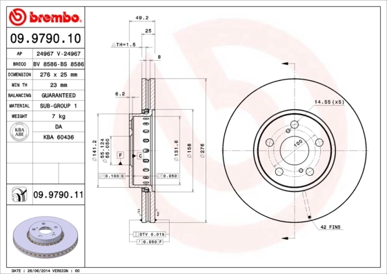 09979011 Brembo